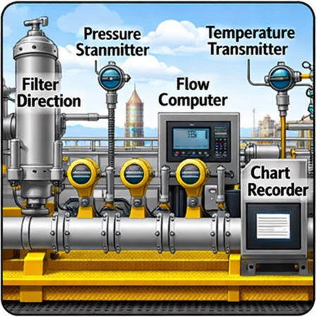 Gas Gathering, Piping & Measurement System